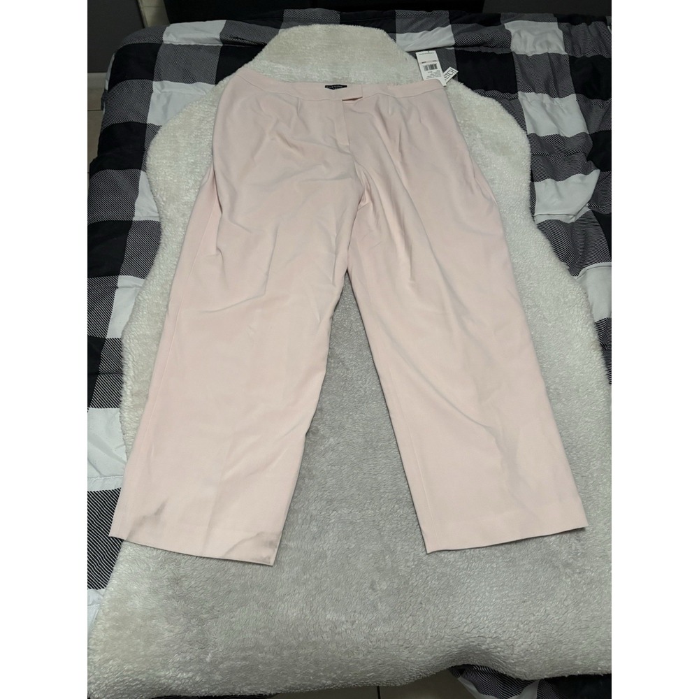 Larry Levine Classics Pink Women's Dress Pants Plus Size 22W Trousers READ